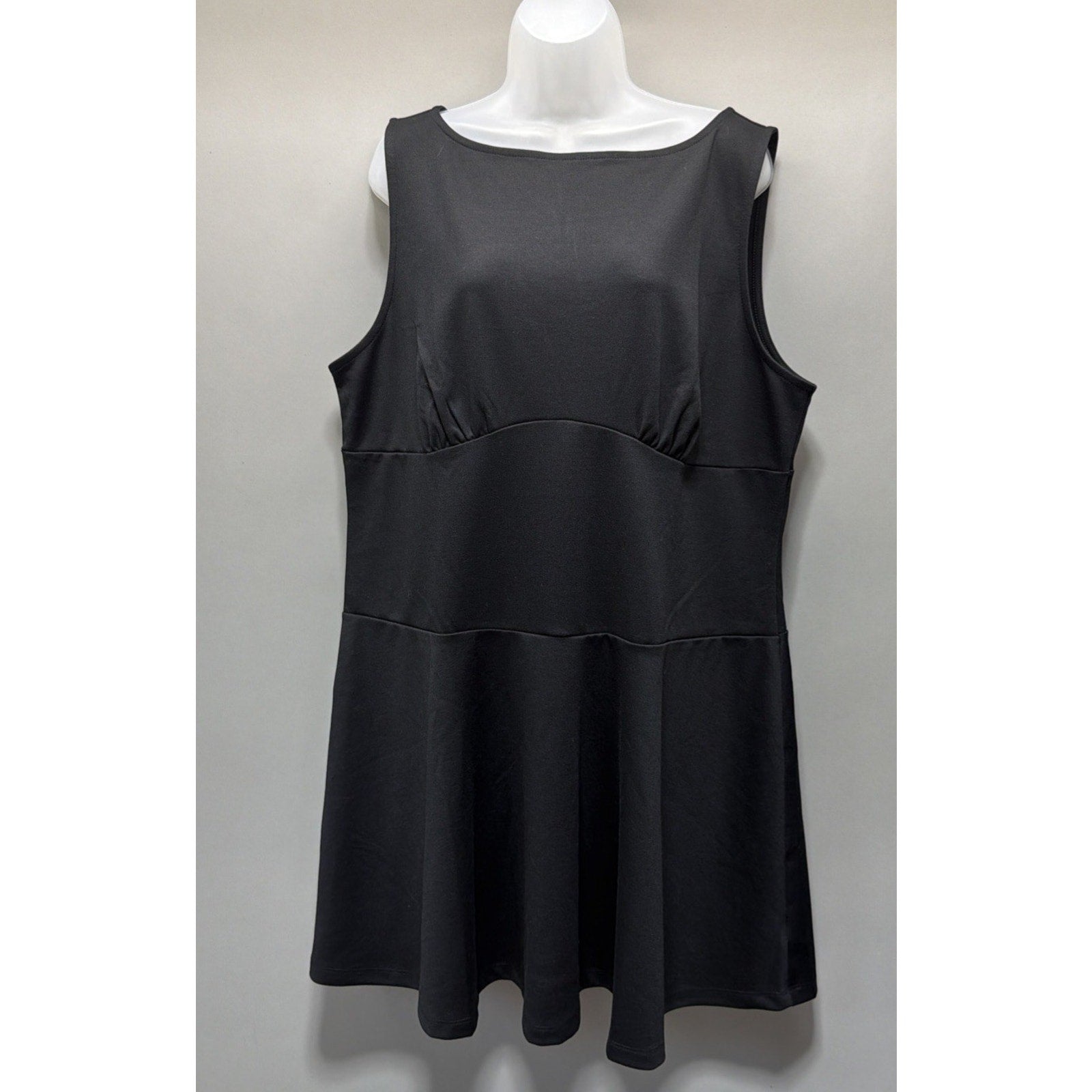 Gap Women's Mini Dress Boat Neck Round Sleeveless Black Size XXL NWT