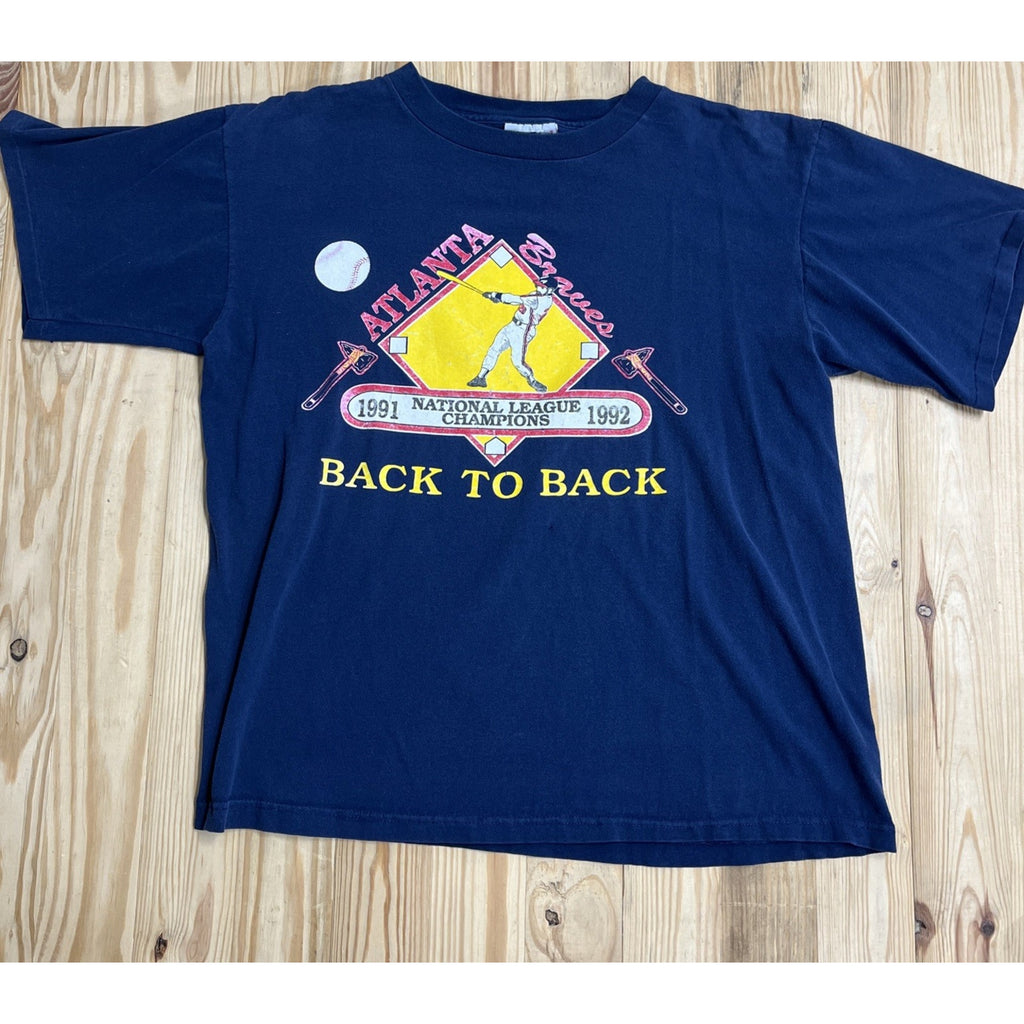 Vintage The Game 90s Atlanta Braves T Shirt Crewneck 90s Sz L Made In USA