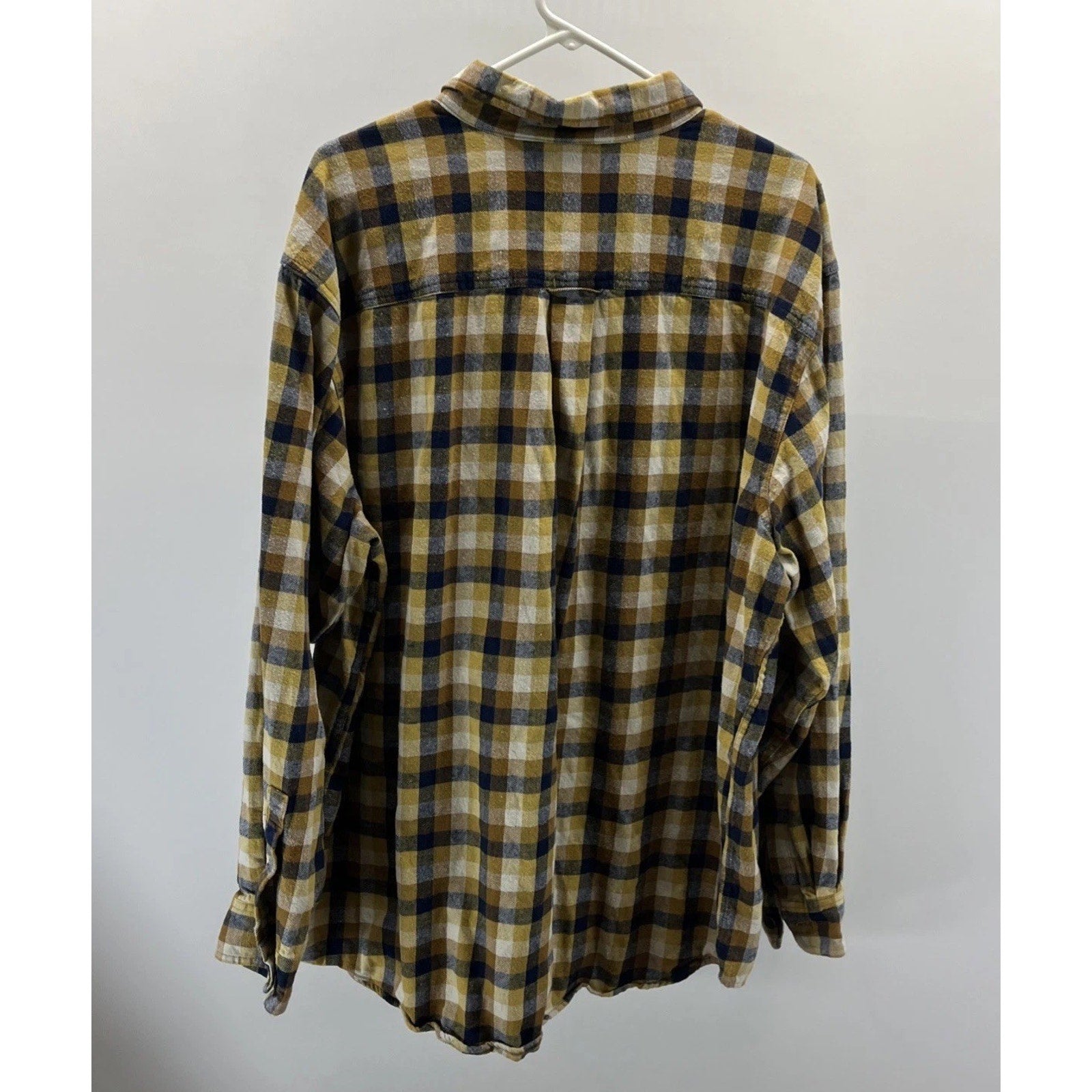 Wolverine Shirt Men's XXL Brown Plaid Cotton Flannel Button Down Outdoors