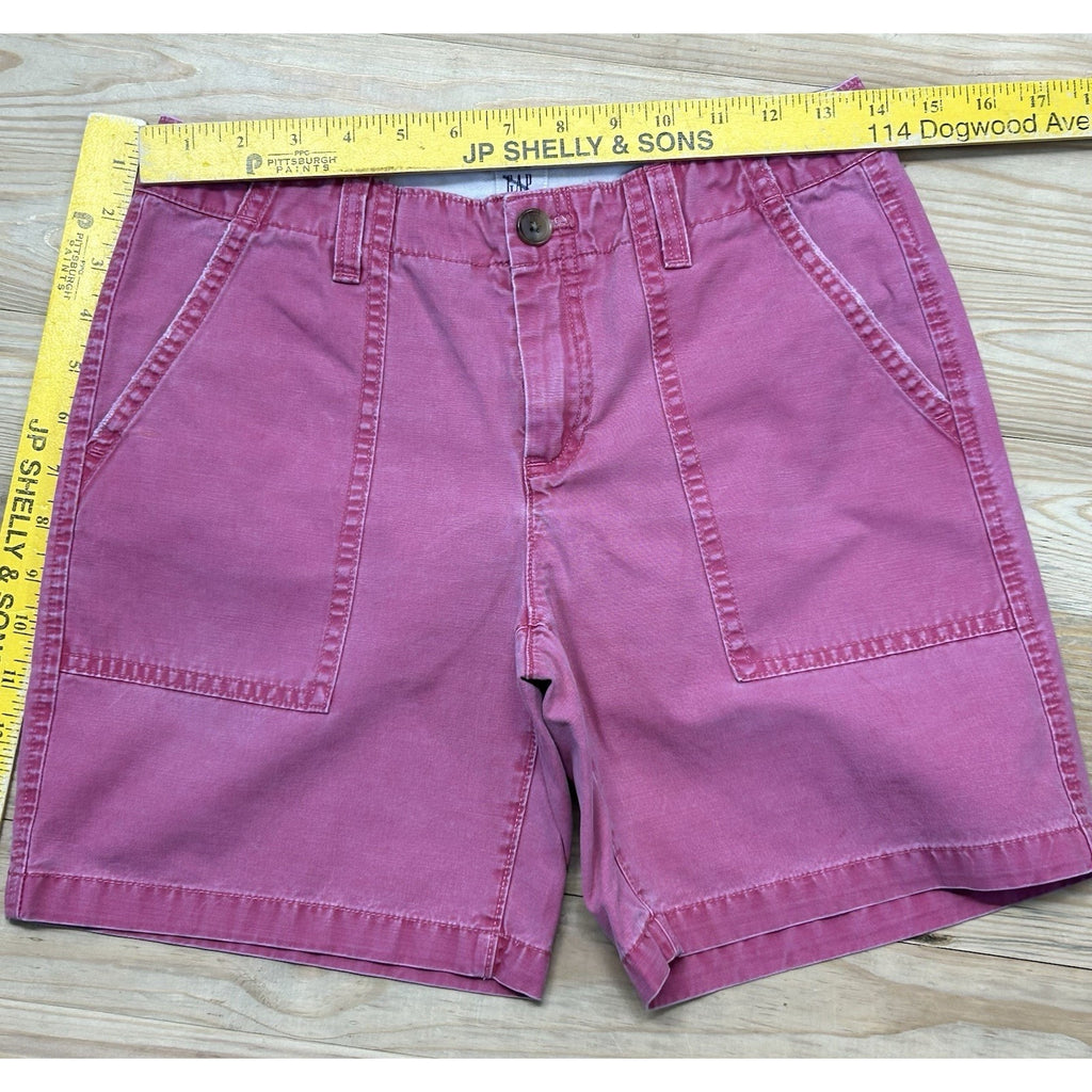 Gap Shorts Womens Size 00 Flat Front Girlfriend Chino Utility.