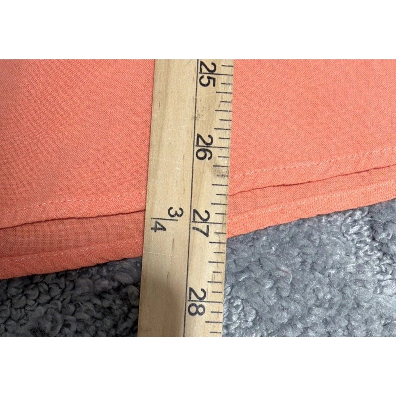 J Jill Womens Small Linen Blend Pink Orange Ombre Shirt Long Sleeve Top
