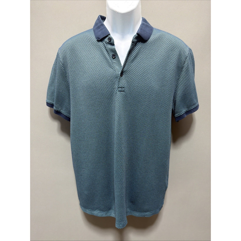 Express Geo Pique Everyday Performance Polo Sz M Casual Preppy