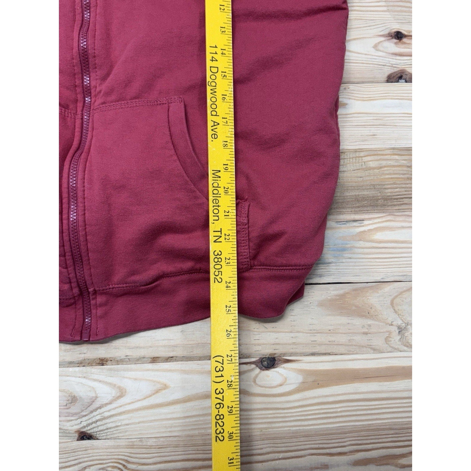 Blue Mountain Women's Fleece Full Zip Long Sleeve Hoodie Sweatshirt Red Size 2XL