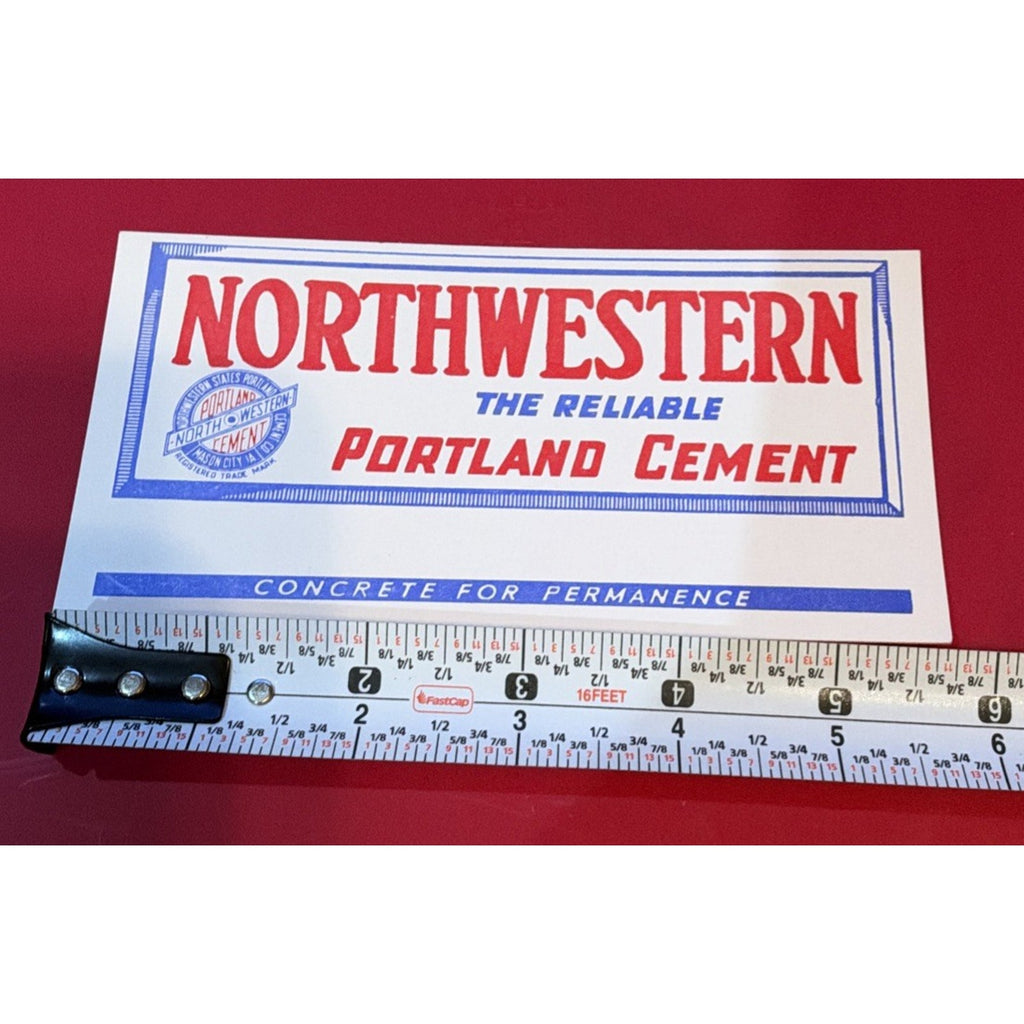 Vtg northwestern states Portland cement mason city Iowa matchbook