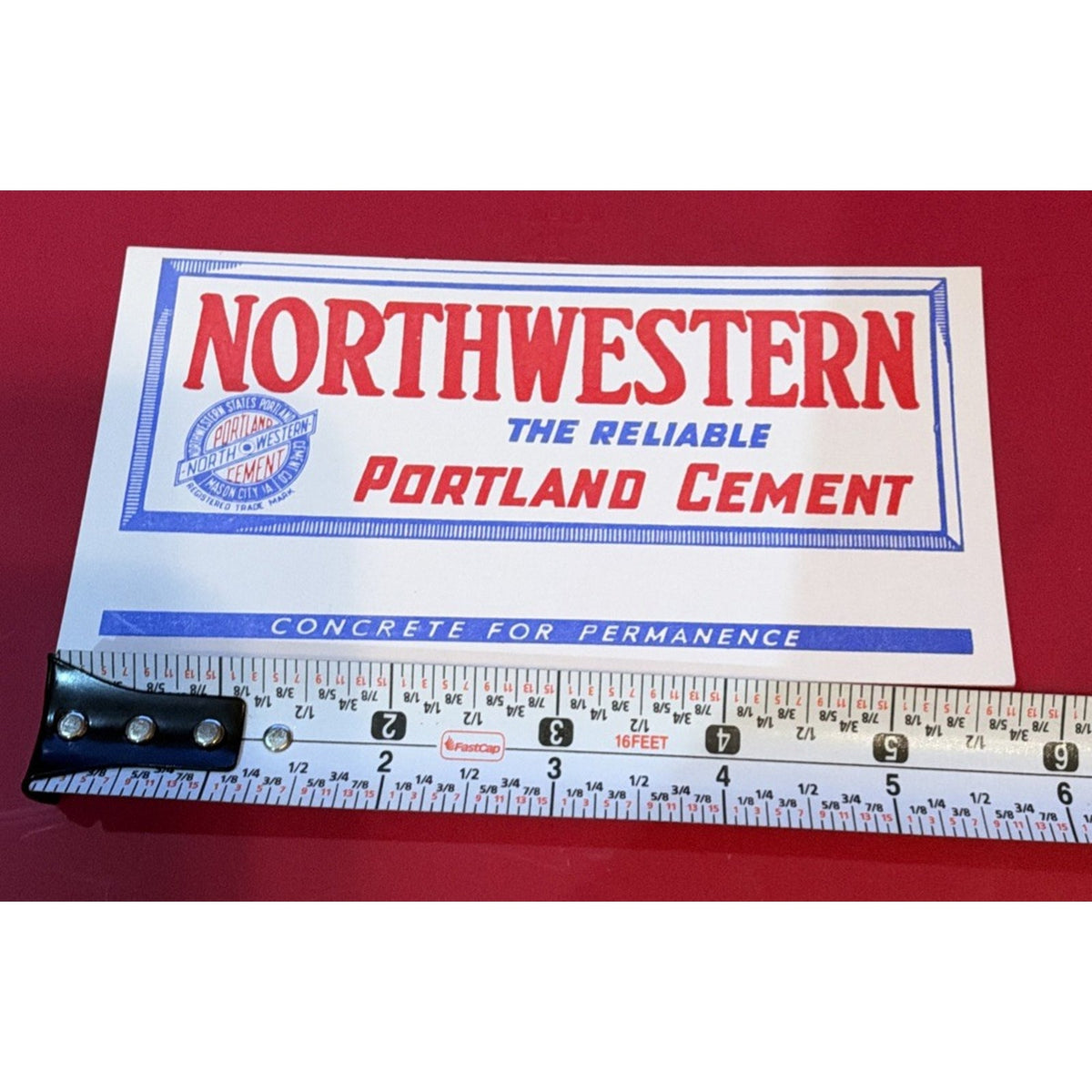 Vtg northwestern states Portland cement mason city Iowa matchbook
