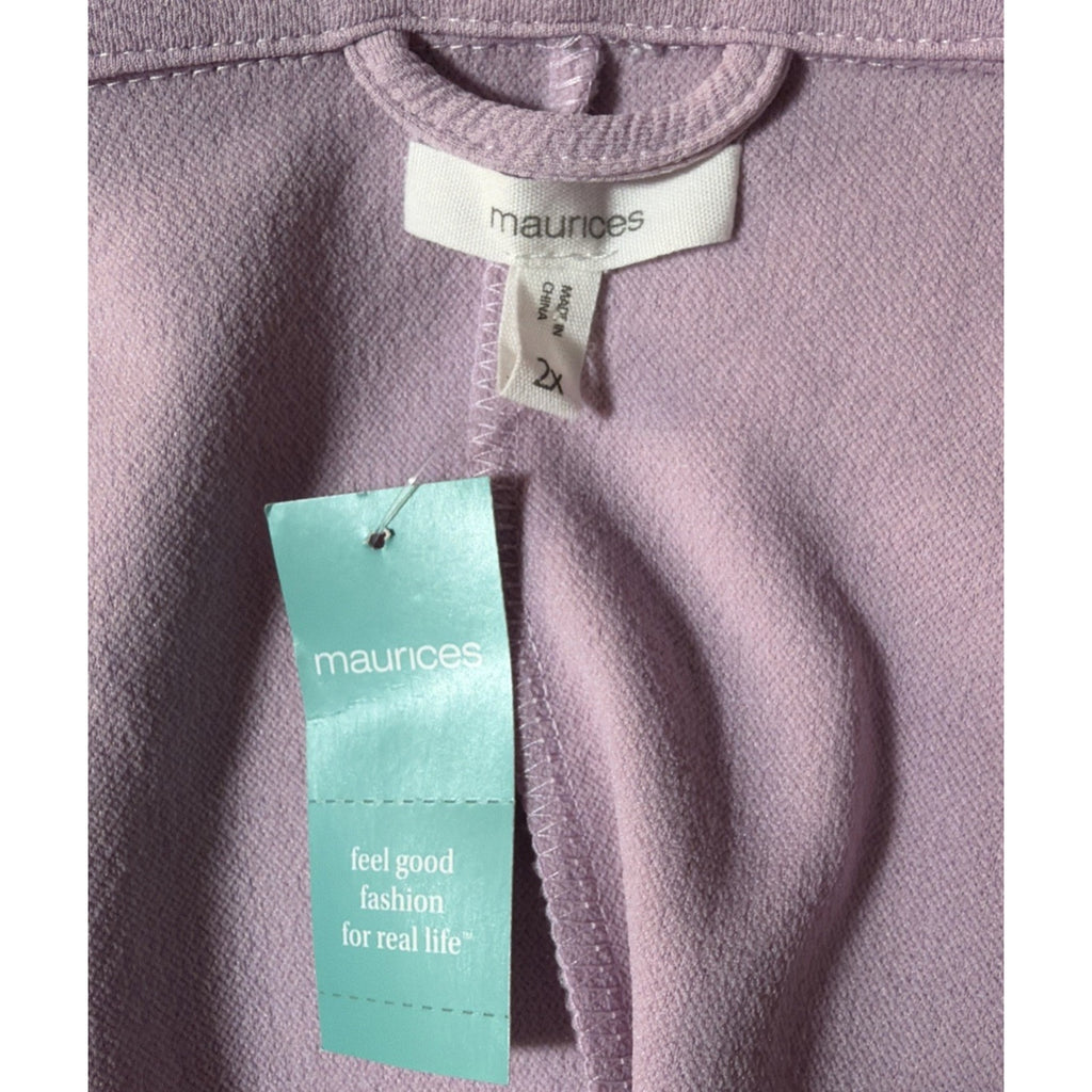 Maurices women Plus Sz 2X blazer/top collared open front 3/4 sleeve Stretch New