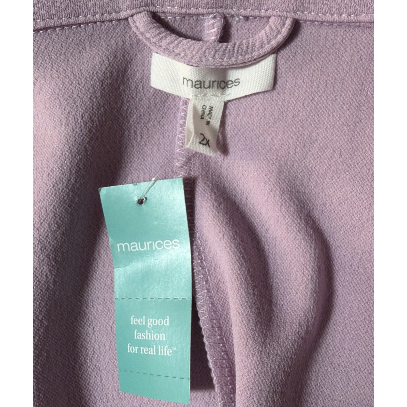 Maurices women Plus Sz 2X blazer/top collared open front 3/4 sleeve Stretch New