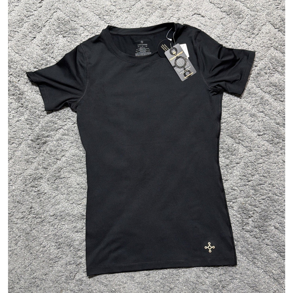 Tommie Copper Core Compression Crew Neck T Shirt Black Womens M NWT