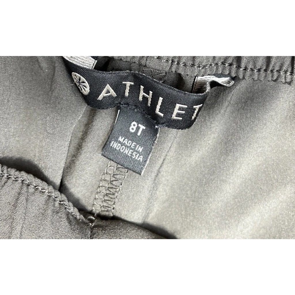 Athleta Green Skyline Paperbag Tie Waist Shorts Size 8 T EUC