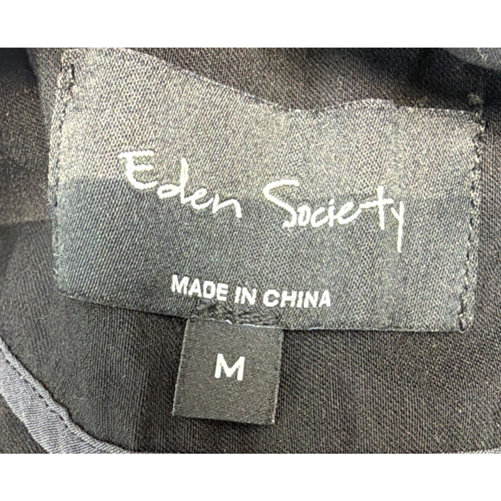 Eden Society Holly Contrast Hood Cargo Utility Jacket Black Size Medium