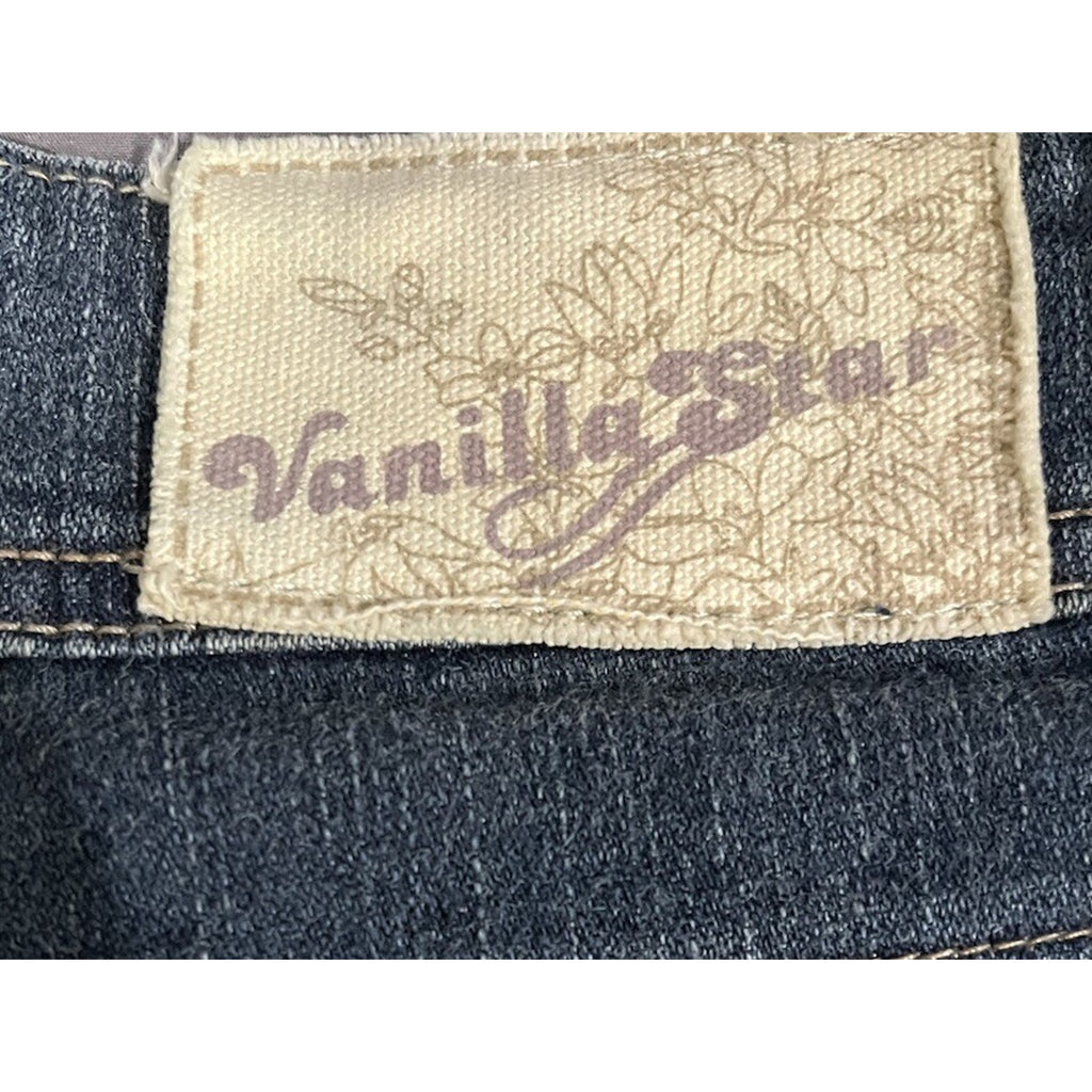 Leopard Pocket Women's Juniors Vanilla Star Jeans Denim Size 5 Distressed