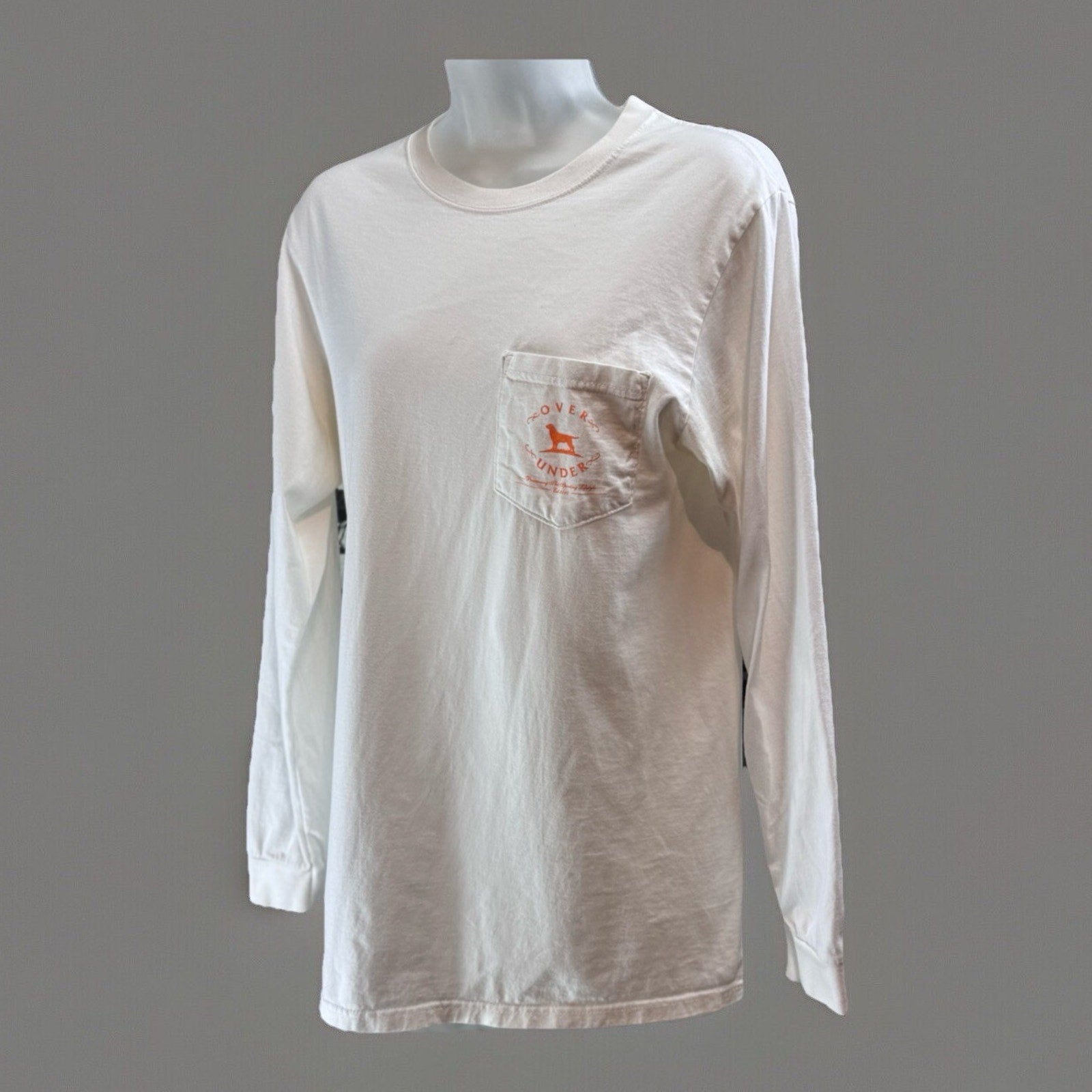 OVER UNDER duck hunting long sleeve White T-SHIRT Men’s Size Small