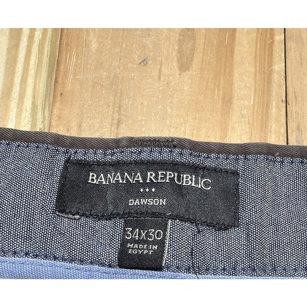 Banana Republic Chino Dawson Pants Men’s Flat Front Performance Brown Size 34x30