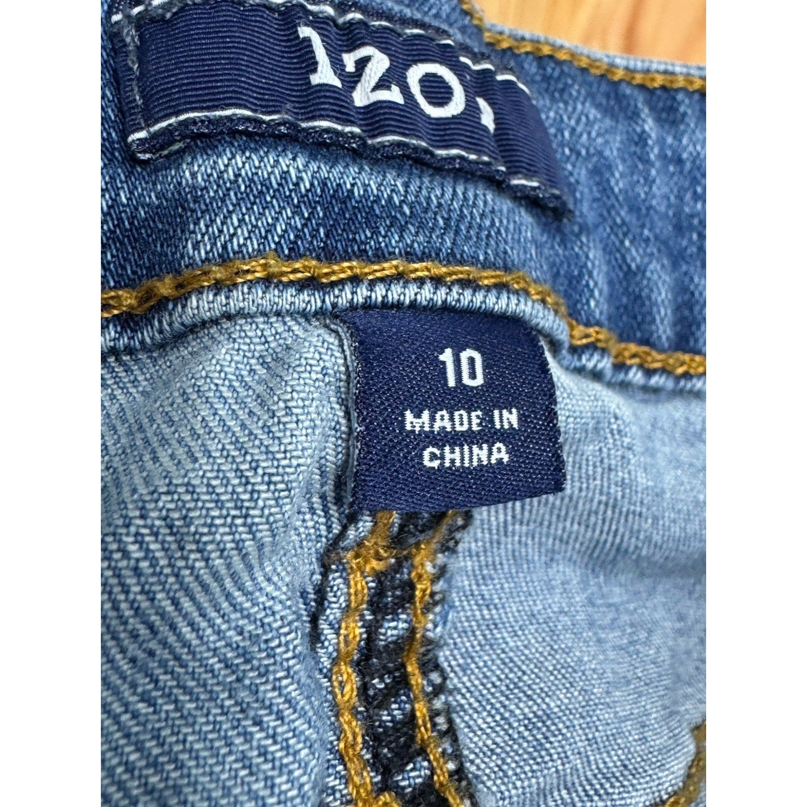 Izod Pants Womens 10 Blue Denim Jeans Straight Stretch