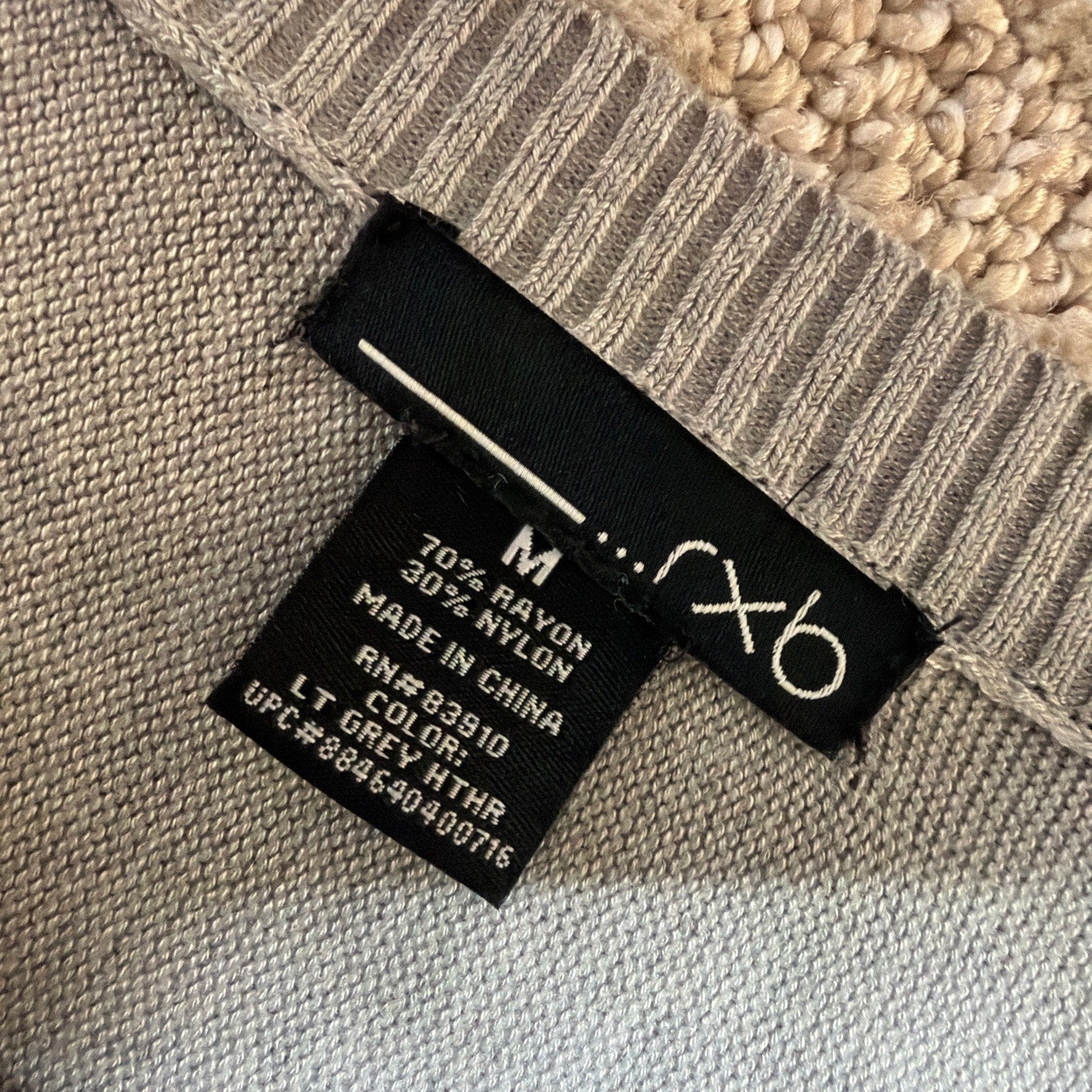NWT RXB Womens M Light Gray Heather Oversized V Neck Dolman Sweater Poncho