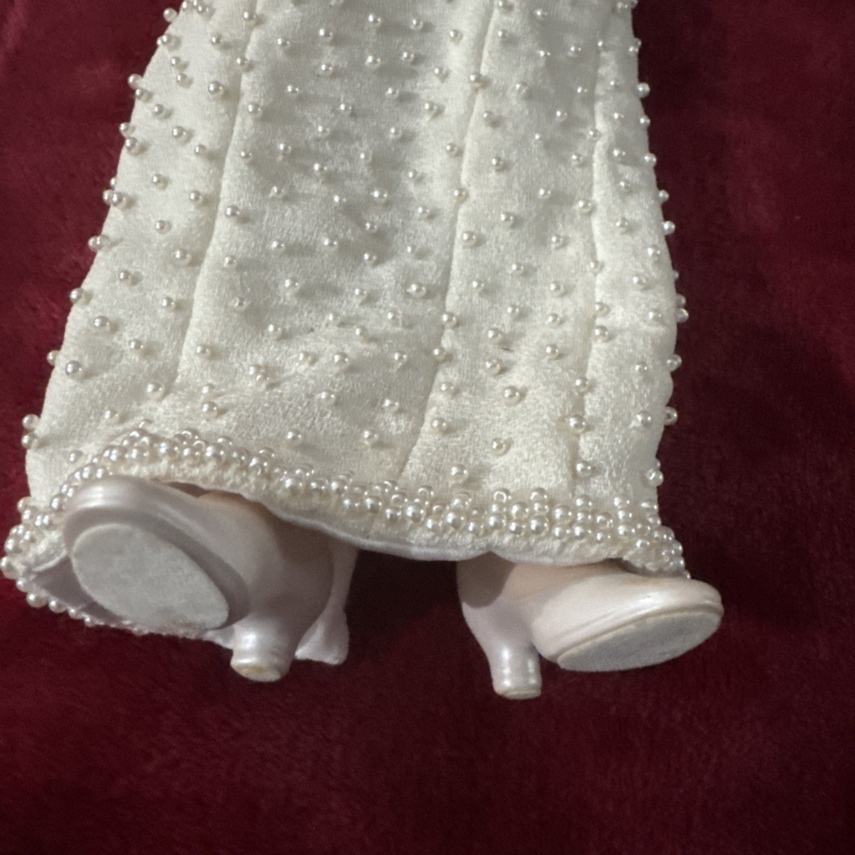 Diana Princess Porcelain Portrait Doll - Franklin Mint, White Pearl Dress