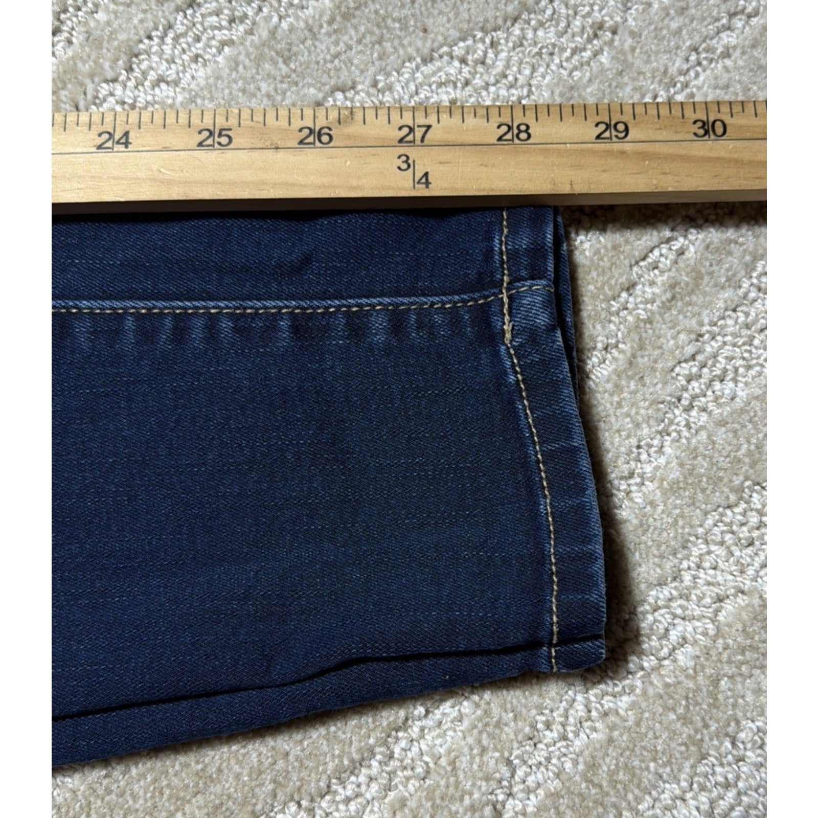KanCan Los Angeles Mid Rise Dark WASH Skinny Denim Jeans Cut # 3672 Size 7/27