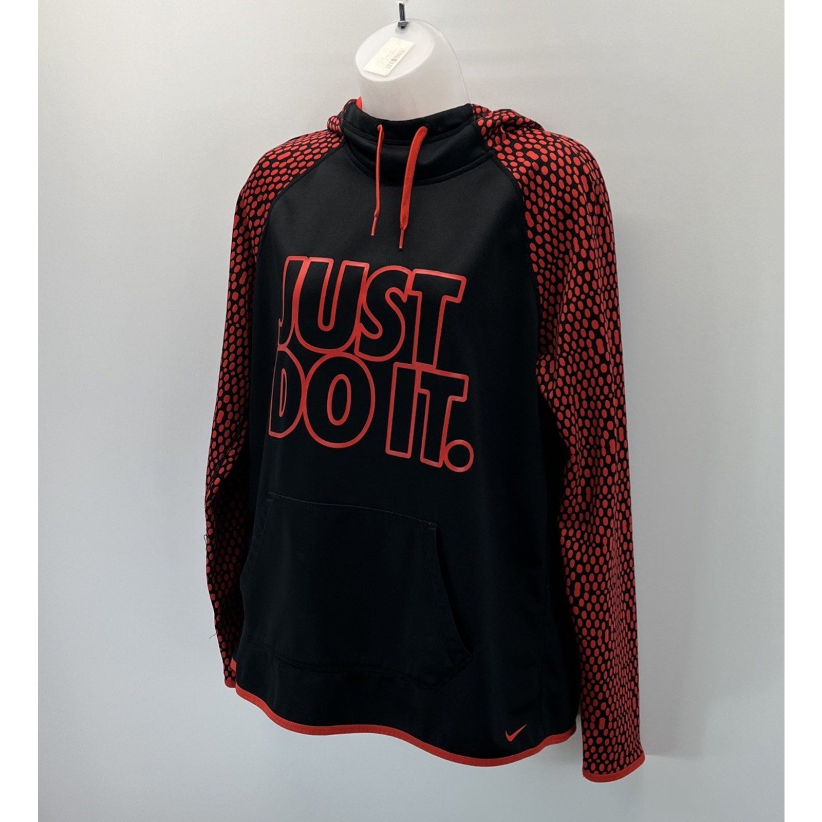 Nike Therma Fit All Time Just Do It Hoodie red black Size Large