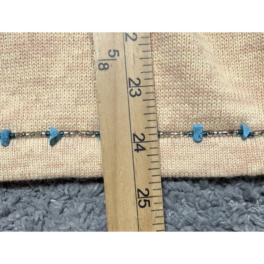 Storybook Knits Peach Starfish Sequin Turquoise Beads LS Cardigan NWT XS