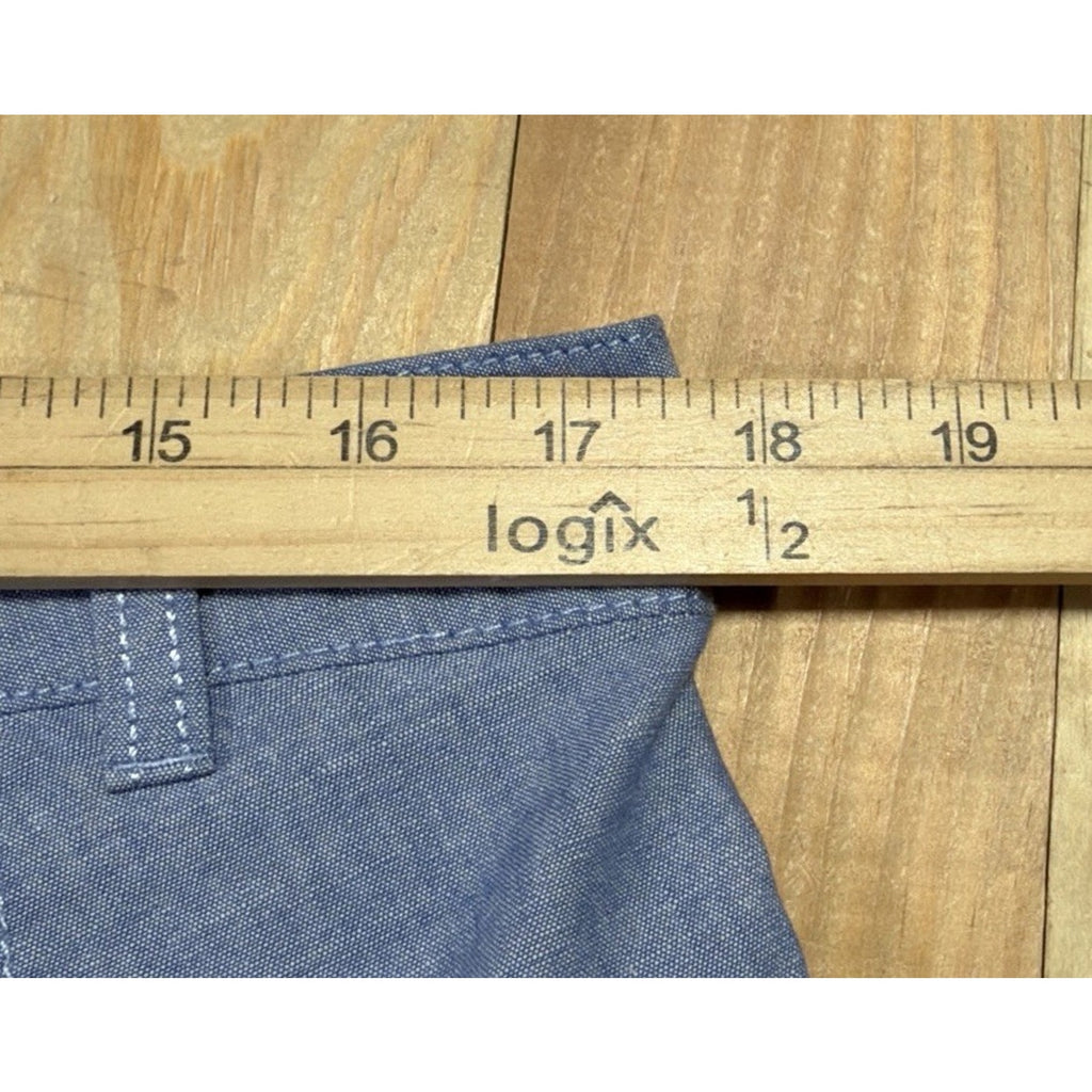 Talbots Pants Womens 10 The Weekend Chino Straight Leg Chambray Blue Cotton