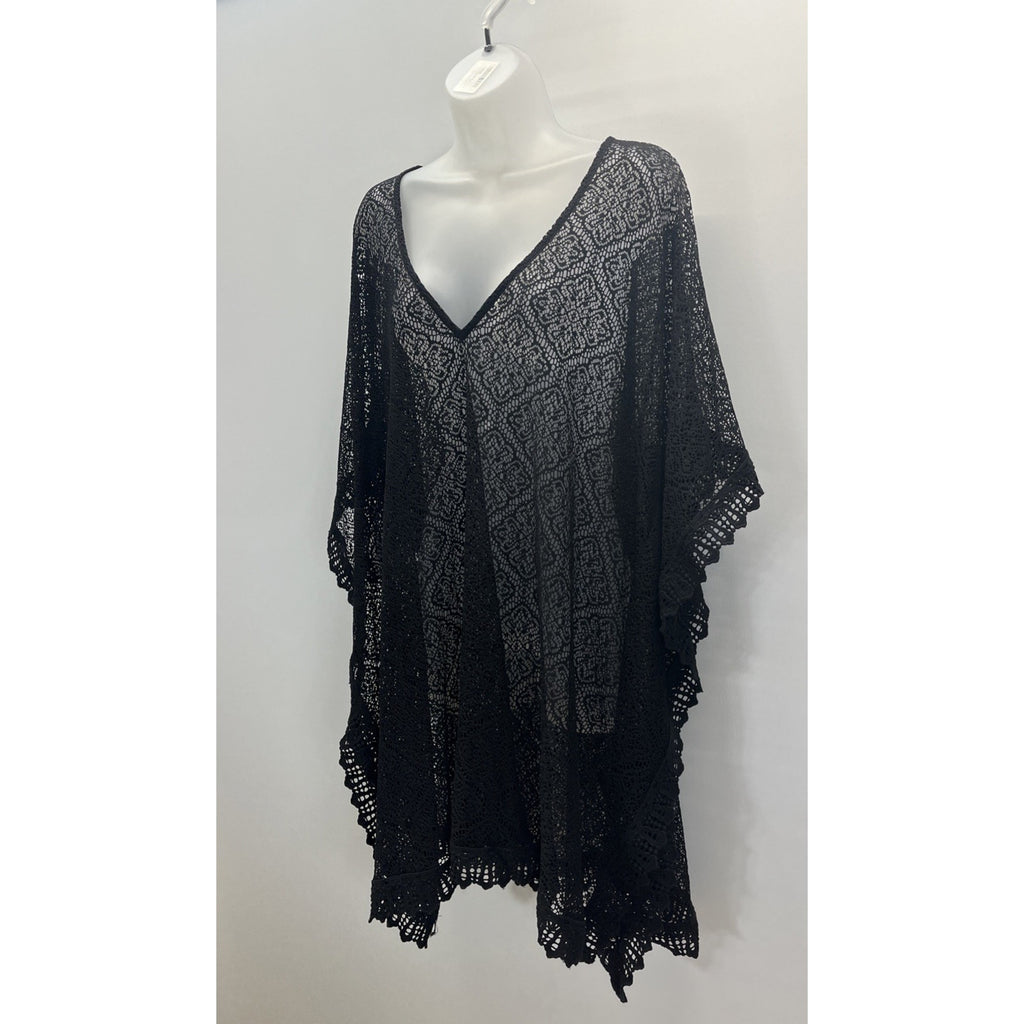 Take Cover By Penbrooke Black Lace Up Cover Up Size XL