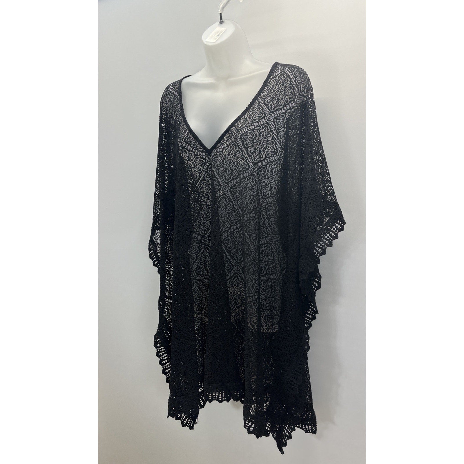 Take Cover By Penbrooke Black Lace Up Cover Up Size XL