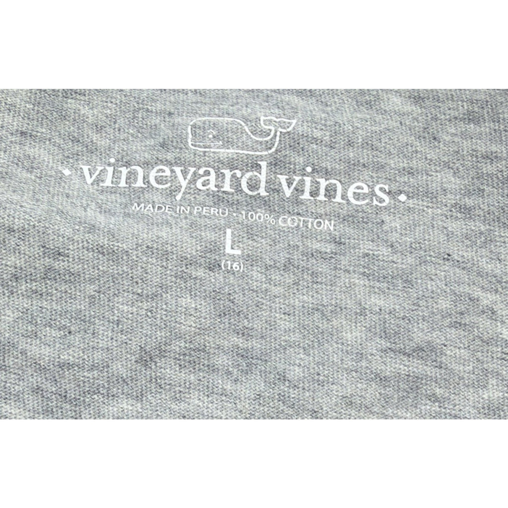 Vineyard Vines Ski Goggle Long Sleeve T Shirt Gray Youth Size Large