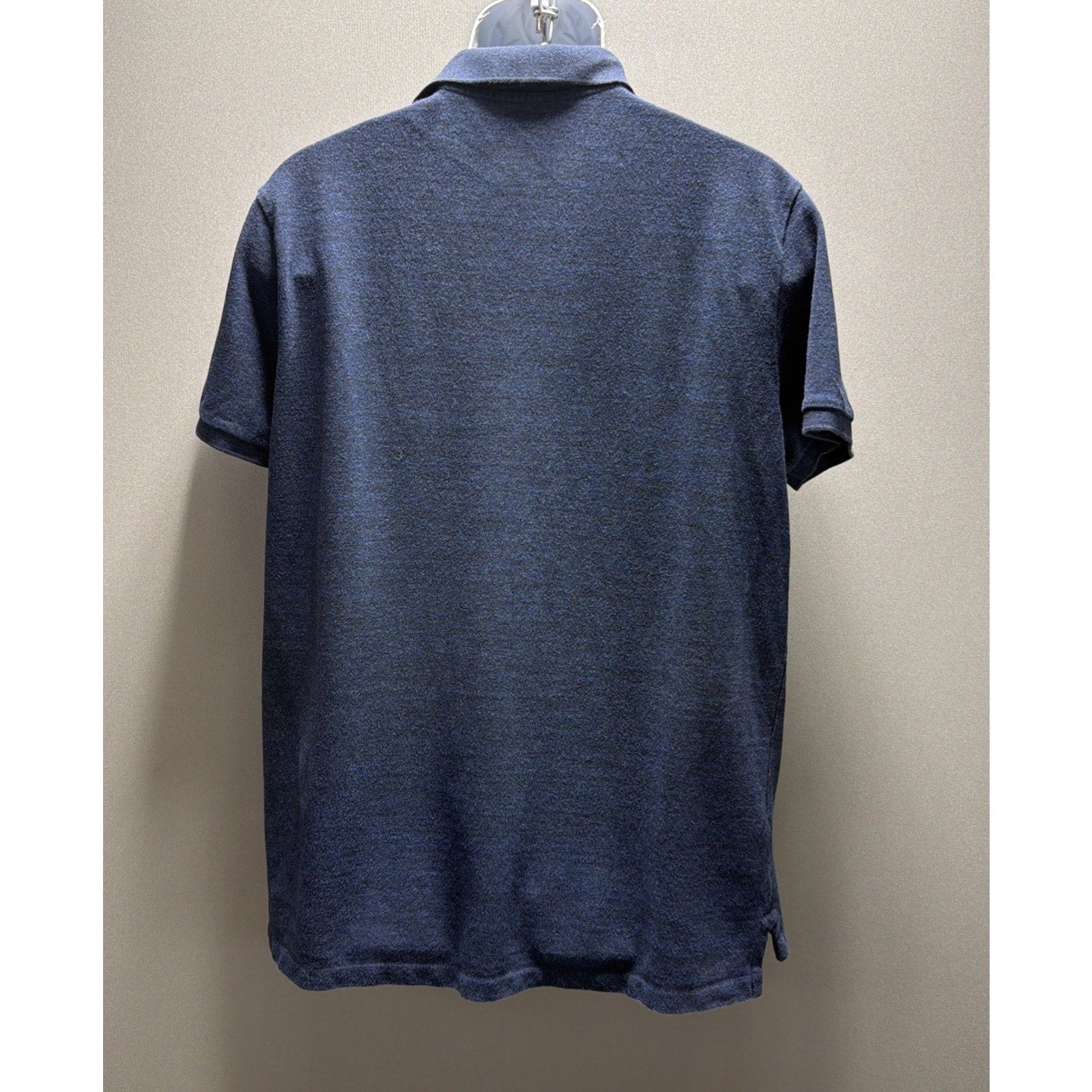 Polo Ralph Lauren Custom Slim Fit Mesh Polo Shirt Mens Heathered Navy
