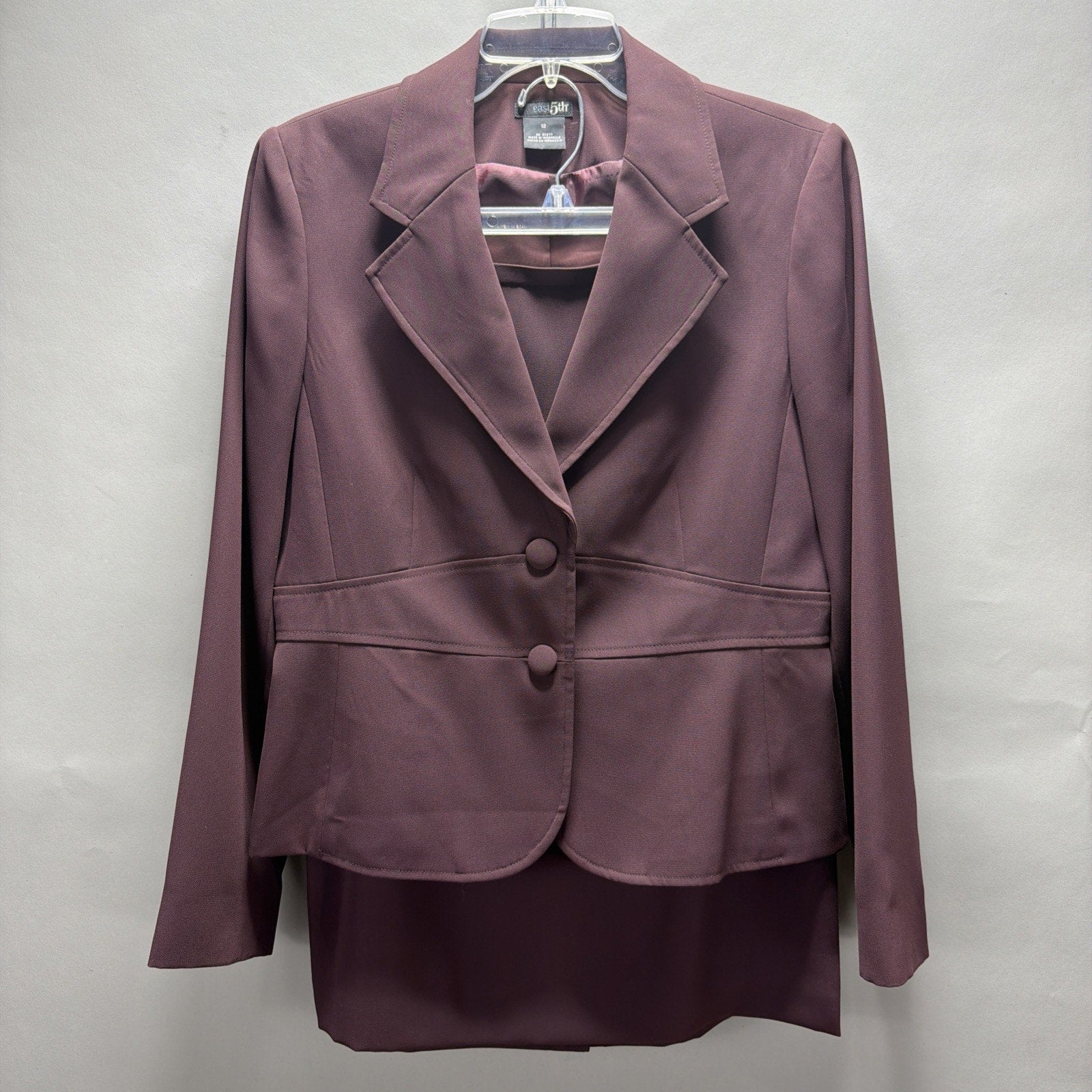 Women's Skirt(10) Blazer(12) Suit 2-Piece Set BY East 5th Long Sleeve Lined Y2K