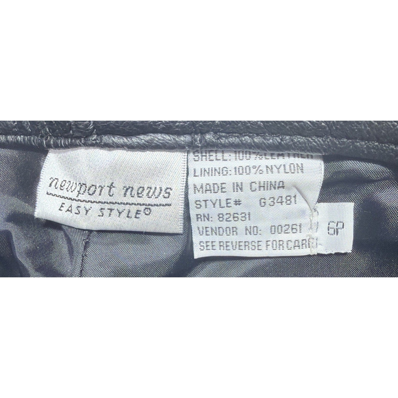 Newport News Jeanology High Rise Leather Pant Womens Size 6P Black Lined 26x28.5