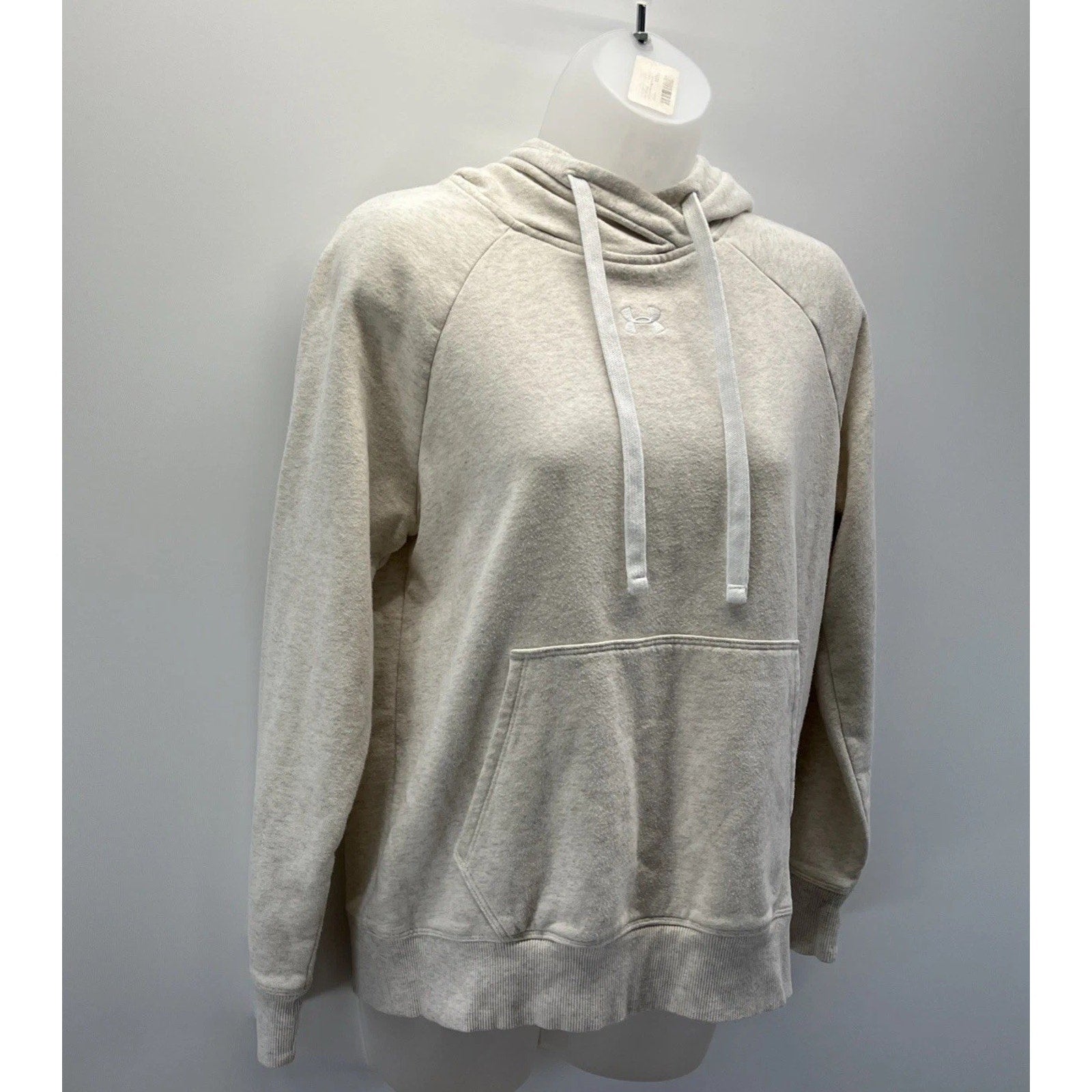 Under Armour Women's Essential Fleece Hoodie Oatmeal Small