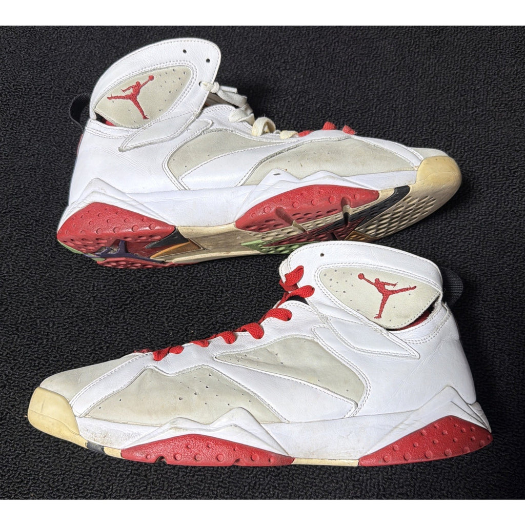 Jordan Air Jordan 7 Retro Hare White Red Geometric Sneaker 304775-125 Sz 13