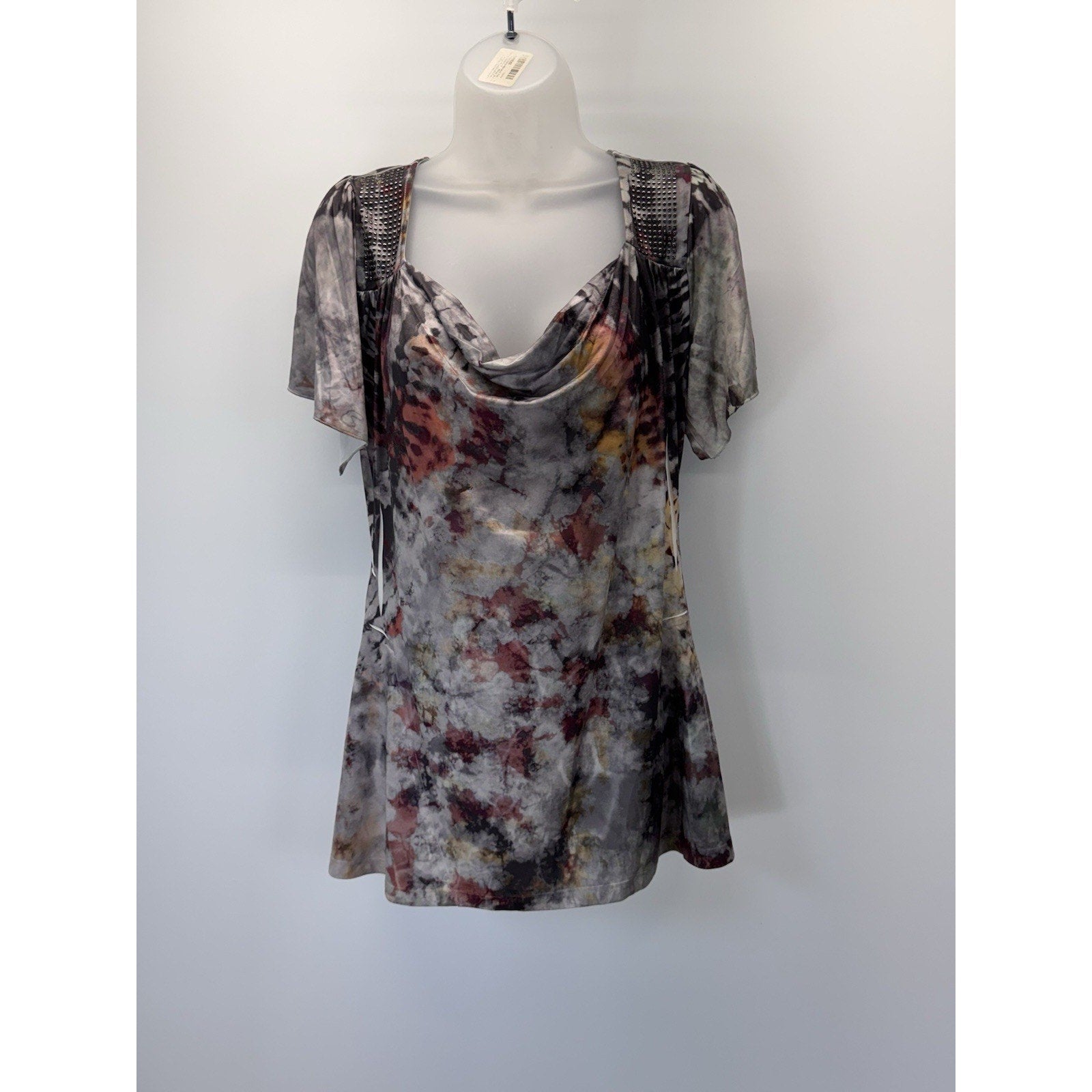 Live and Let Live Women’s PM top Multicolored Embellishments Short Sleeve