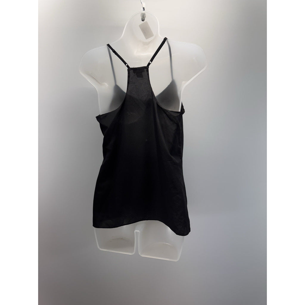 J Crew Cami Racerback Black Sheer Layer Tank Spaghetti Strap Women’s Size 4