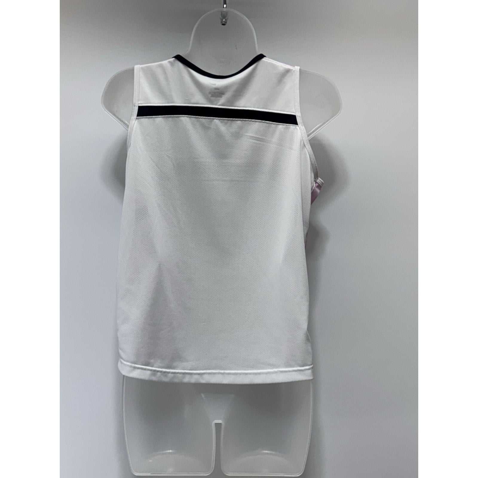 Nike Tank Top Pink White & Black Dri-Fit Sleeveless Girls Medium 8/10