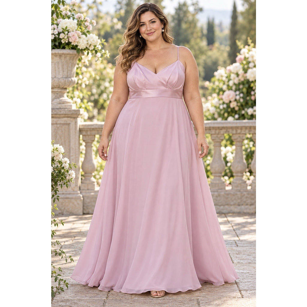 David’s Bridal Dress 22 Plus Ballet Pink Satin Bridesmaid Gown W11995 NWT