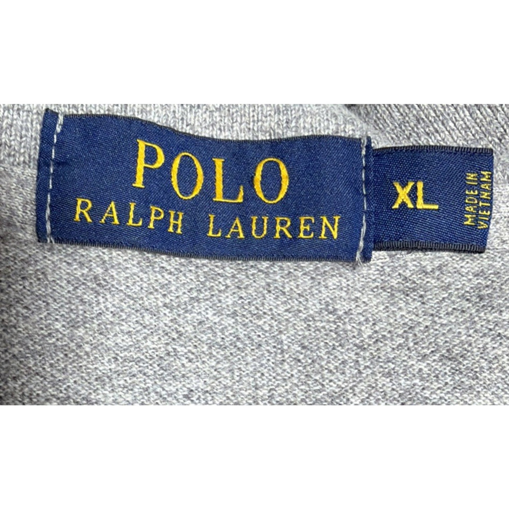 Polo Ralph Lauren Shirt Men XL Gray Short Sleeve Big Preppy Rugby Long Golf