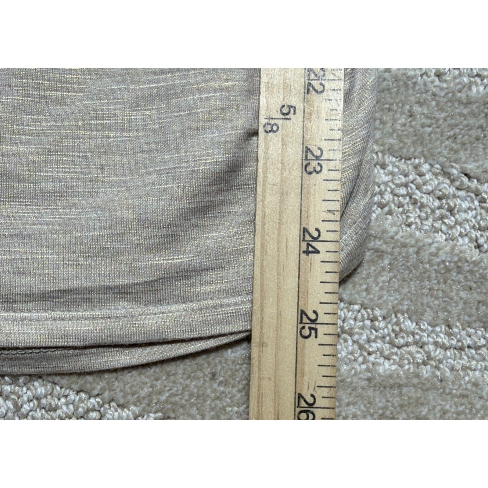 NWT White House Black Market Ruched Side Tank Small Heather Biscotti W Gold