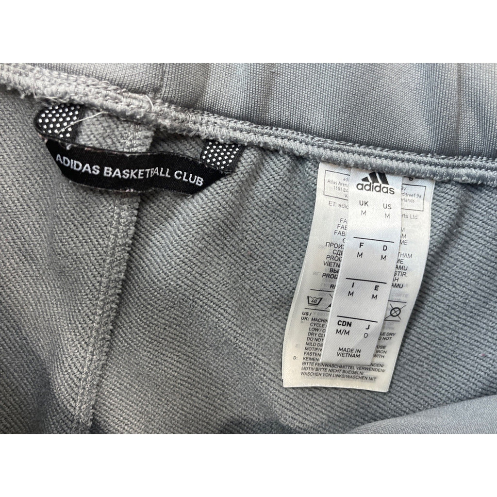 Adidas Mens Pro Madness Basketball Track Pants Heather Gray/Black M