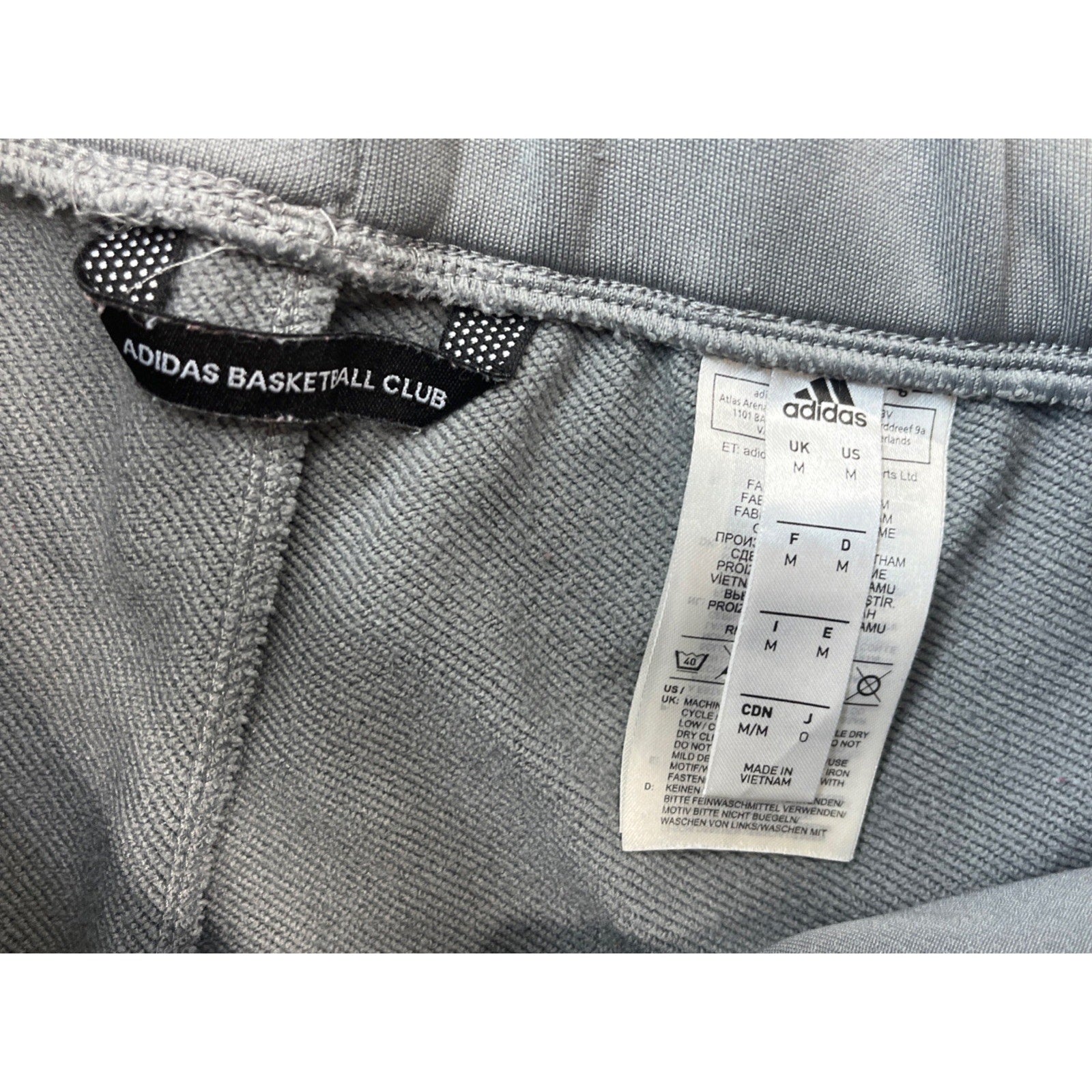 Adidas Mens Pro Madness Basketball Track Pants Heather Gray/Black M