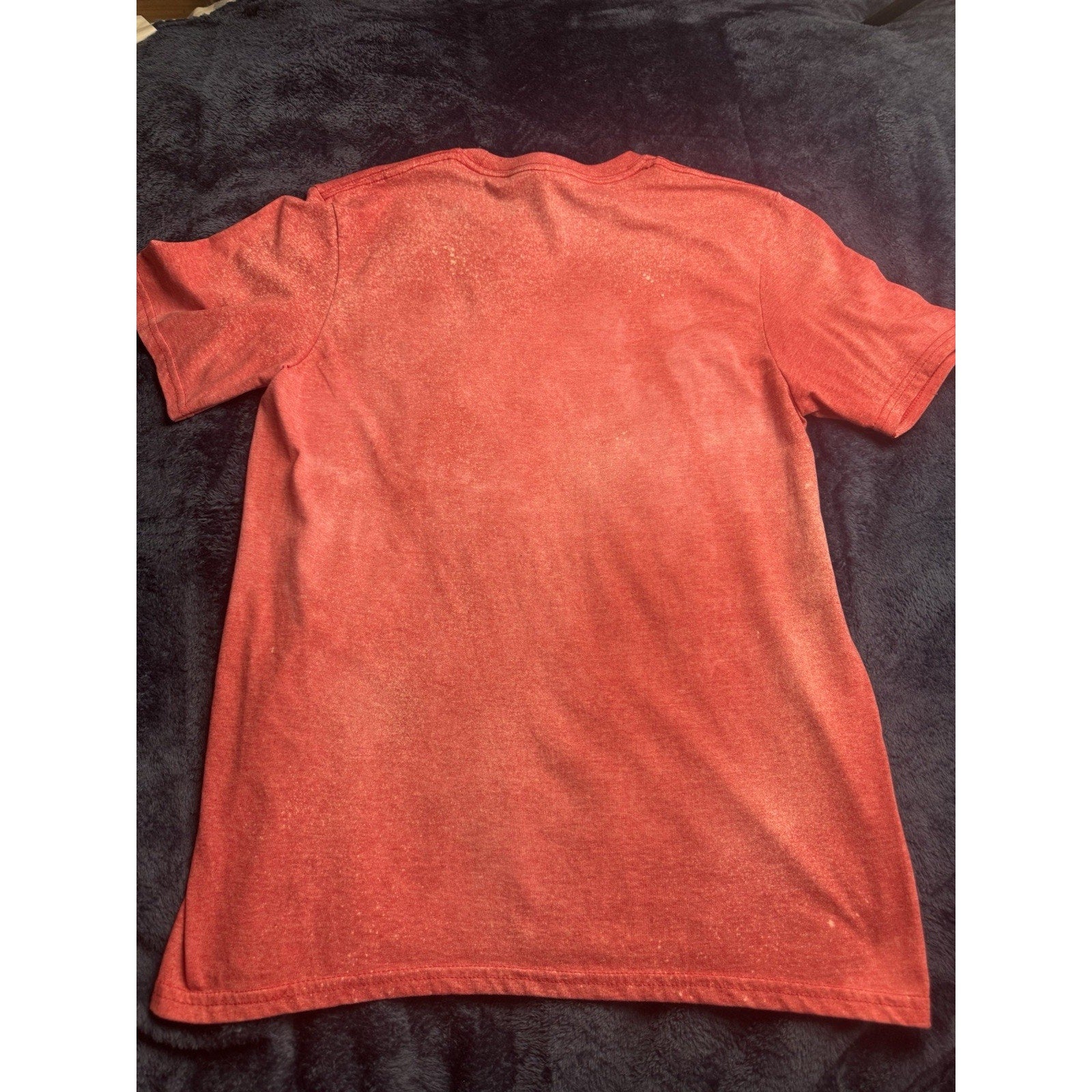 Gildan Short Sleeve Shirt Red White Bleach Sunflower Animal Print Women’s M