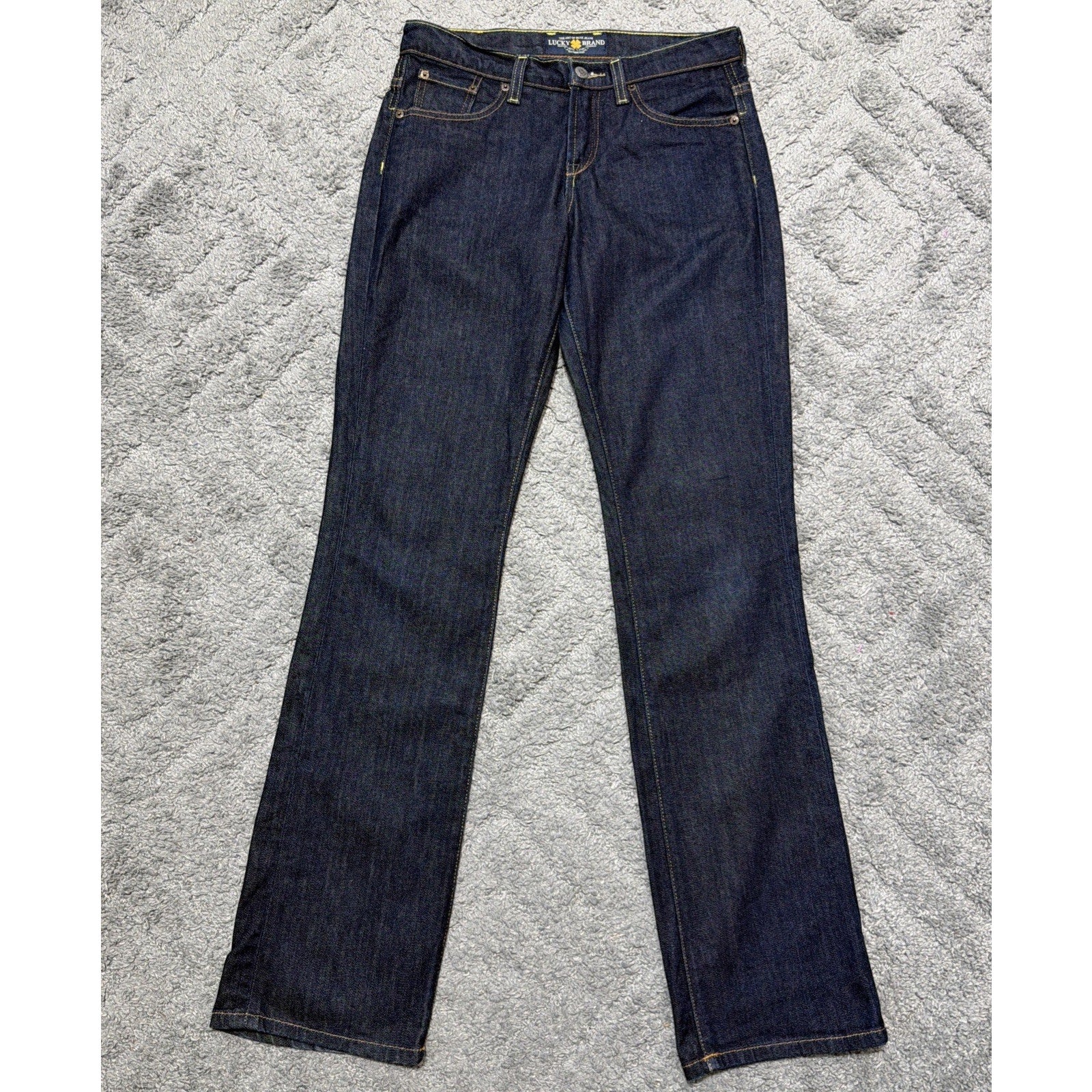 Women's Lucky Brand Easy Rider Demin Blue Jeans Size 4/27 Measure 30x35