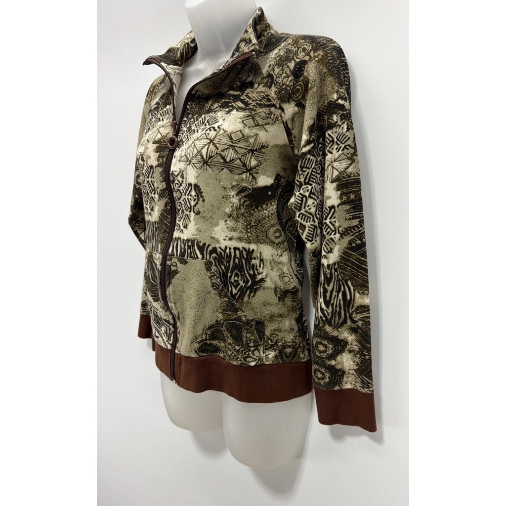 Y2k Onque Casual Jacket Size M Multi Print Boho