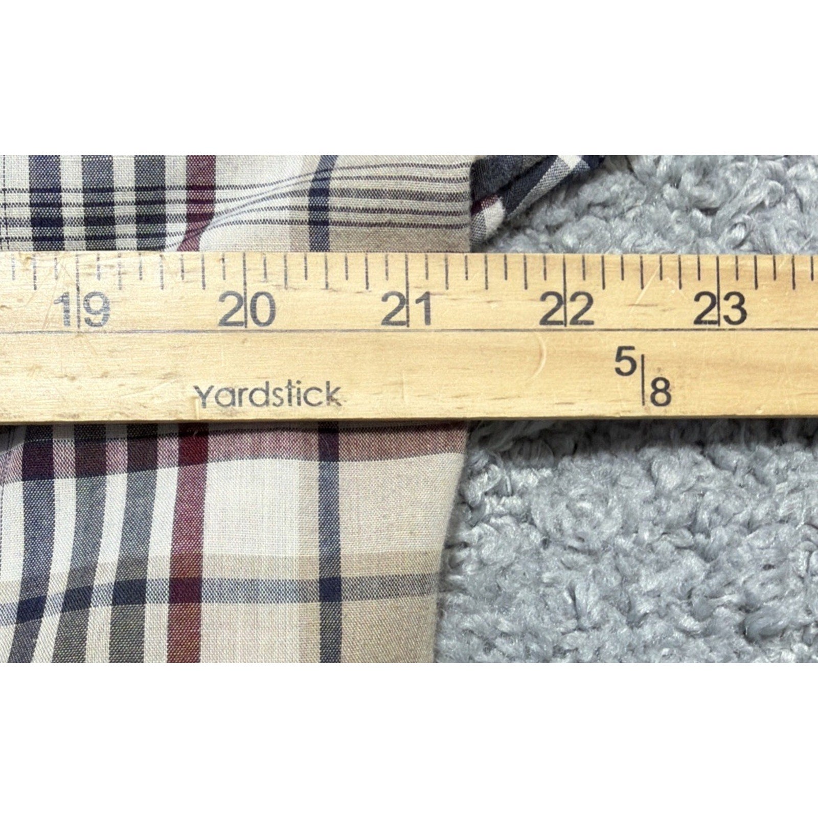 Plains Pearl Snap Shirt Men Size M Brown Plaid Long Sleeve Western Rodeo VTG