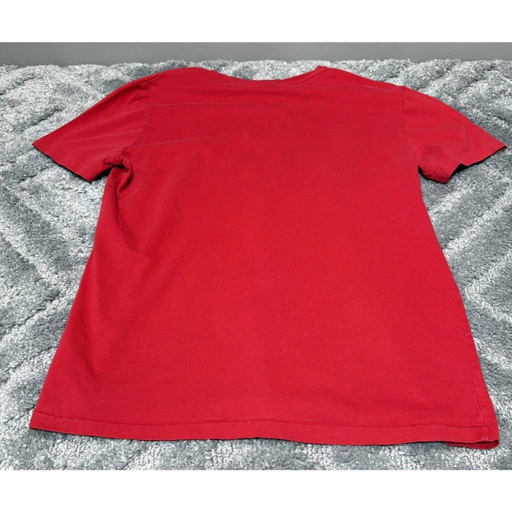 Polo Ralph Lauren Shirt Mens Small Red Navy Pony Logo Tagless Short Sleeve