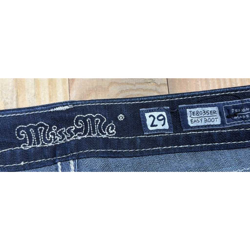 Miss Me Women's Thick Stitch Sequin Easy Boot Cut Jeans JE8035ER NWOT Size 29