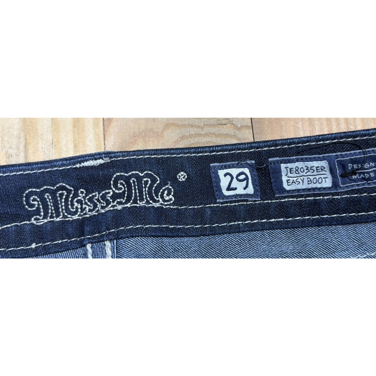 Miss Me Women's Thick Stitch Sequin Easy Boot Cut Jeans JE8035ER NWOT Size 29