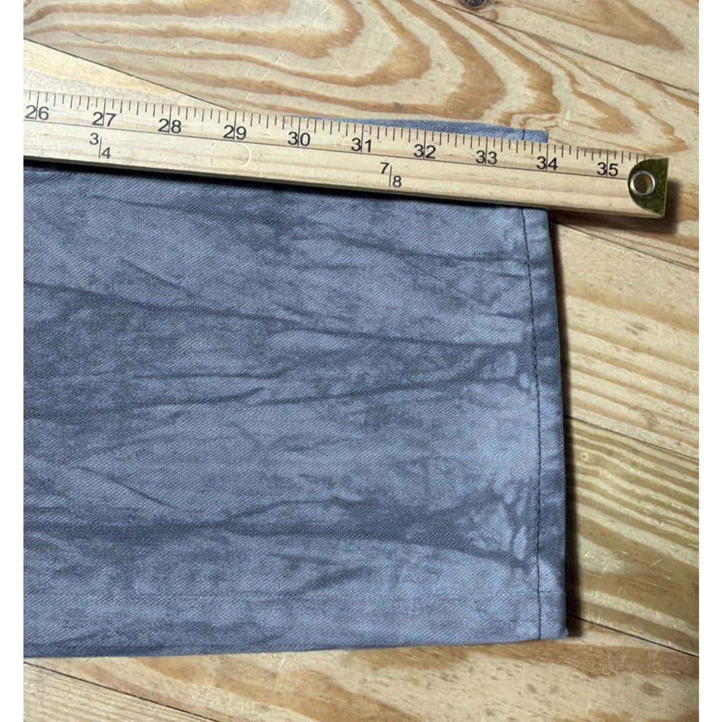 True Religion Straight Jeans Mens 34 x 33 Gray Black Dark Denim Flap