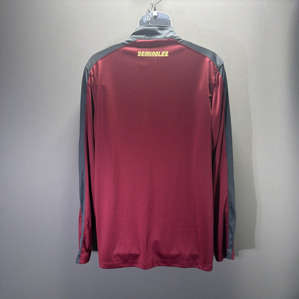 FSU Colosseum Mens L Military Quarter 1/4 Zip Pullover Florida State Seminoles