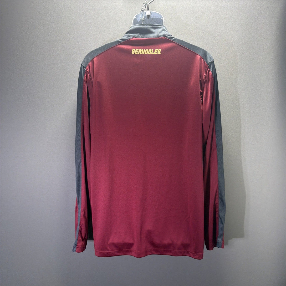 FSU Colosseum Mens L Military Quarter 1/4 Zip Pullover Florida State Seminoles